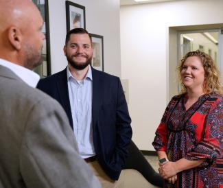 Some People Talking in a Hallway